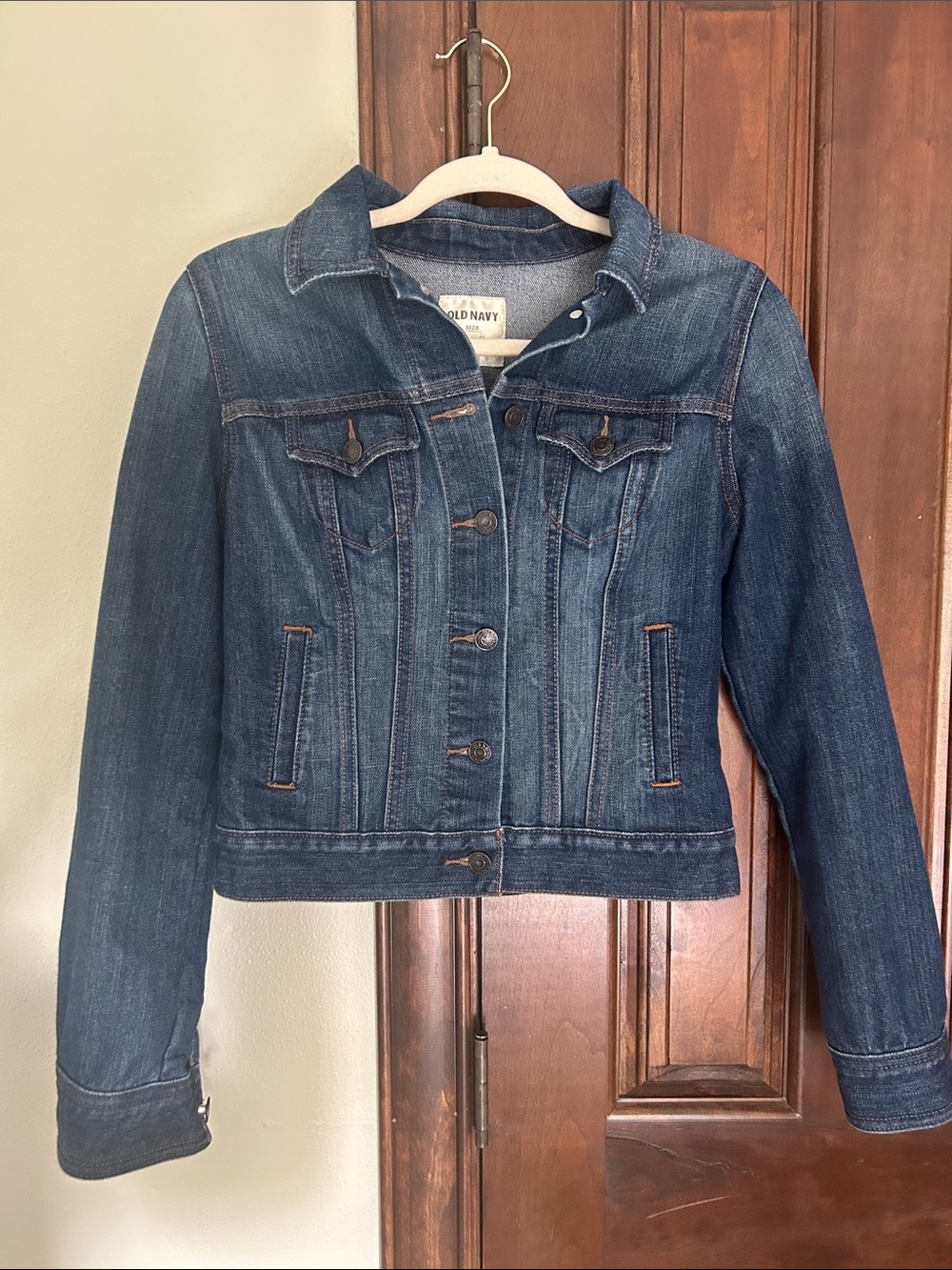 NWOT Old Navy Women's Stonewash Indigo Blue Denim Jacket
